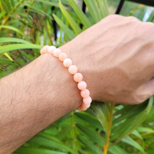 Peach Moonstone 8mm Natural Stone Bracelet