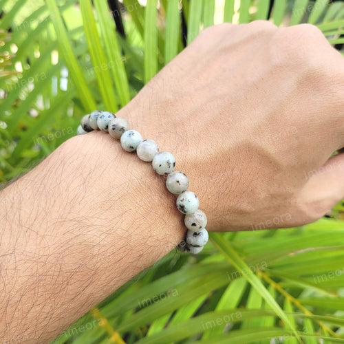 Certified Kiwi 8mm Natural Stone Bracelet