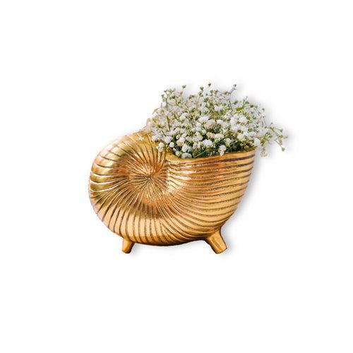 Mini Snail Shell Planter / Pen Stand / Vase in Gold