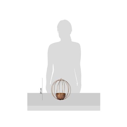 "Pumpkin" Metal Candle Holder / Hanging Planter Holder in Gold Finish (Optional Matching Bowl or Pot)