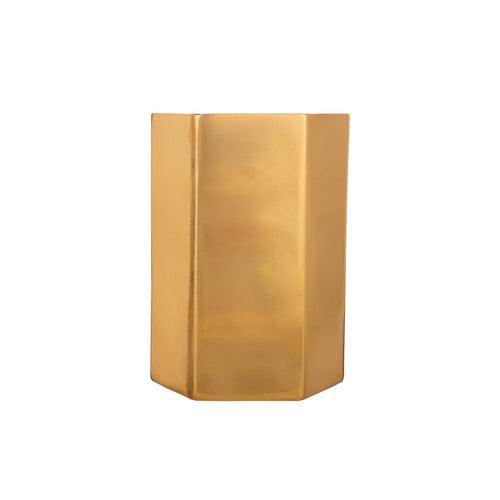 Hexagonal Metal Pen Stand / Vase / Spoon Holder in 3 Molten Metallics - Gold, Rose Gold or Silver