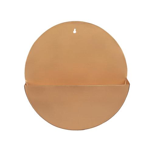"Lunar" Hanging Metal Mounted Wall Planter / Letter Box in Rose Gold