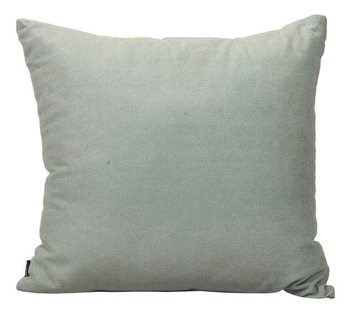 "100% Pure Olive Oil" Teal Cotton Cushion Cover in Teal