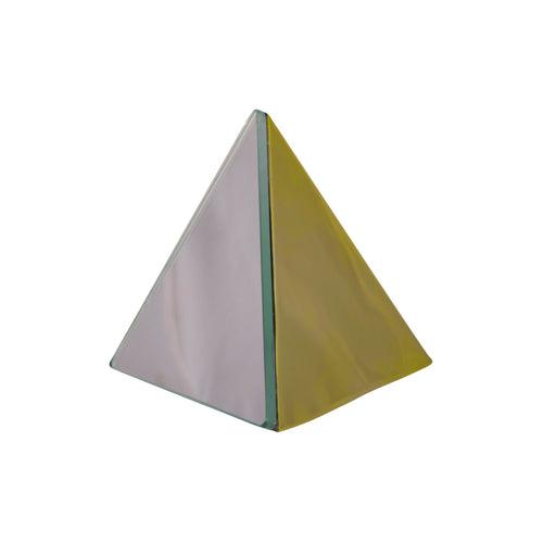 Pyramid Table Mirror Ornament in Gold or Rose Gold Finish