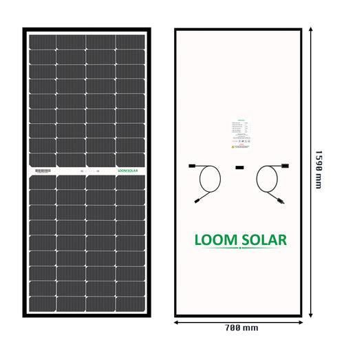 Loom Solar Mono PERC, Half Cut 225Wp, 12V Solar Panel for Inverter Battery Charging