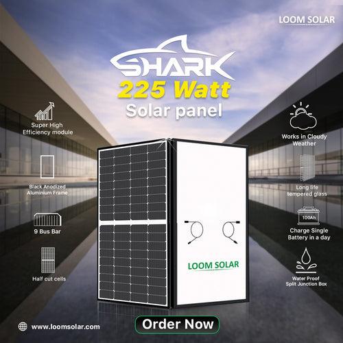 Loom Solar Mono PERC, Half Cut 225Wp, 12V Solar Panel for Inverter Battery Charging