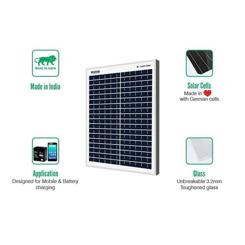 Loom Solar Panel 20 watt - 12 volt for Small Battery Charging
