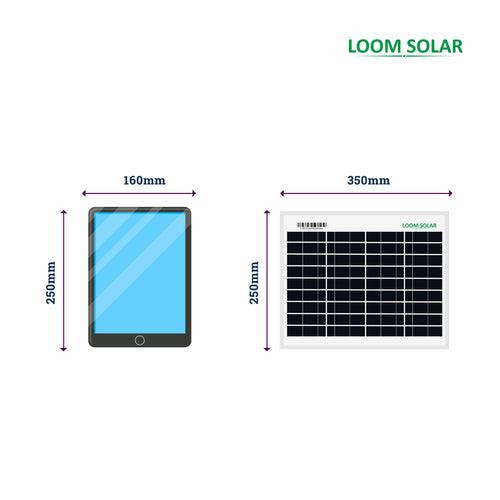 Loom Solar Panel 10 watt - 12 volt for Mobile Charging