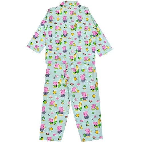 Unisex Cotton Night Dress Top & Bottom Pajama Set