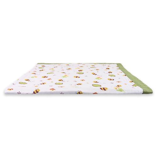 Infants Green Printed Muslin Blanket