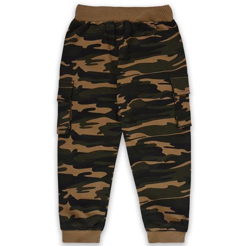 Boys Mid Rise Regular Fit camouflage Pattern Jogger Jeans