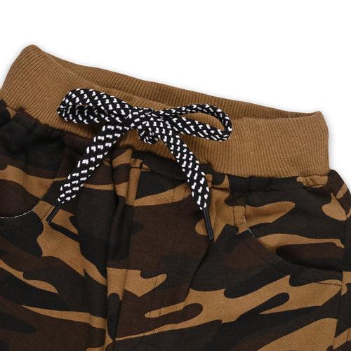 Boys Mid Rise Regular Fit camouflage Pattern Jogger Jeans