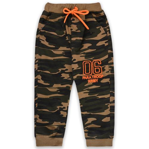 Boys Mid Rise Regular Fit camouflage Pattern Jogger Jeans