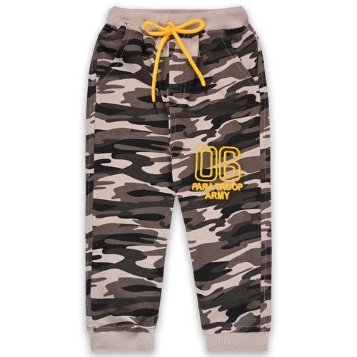 Boys Mid Rise Regular Fit camouflage Pattern Jogger Jeans