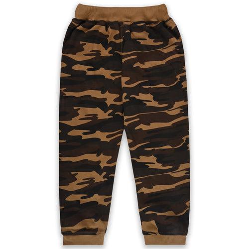 Boys Mid Rise Regular Fit camouflage Pattern Jogger Jeans