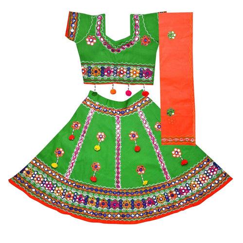 Girl's Cotton Ghaghra Choli, Leghnga Choli, Chania Choli 144g