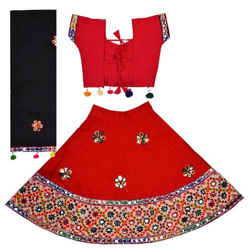 Girl's  Ghaghra Choli GC 126red