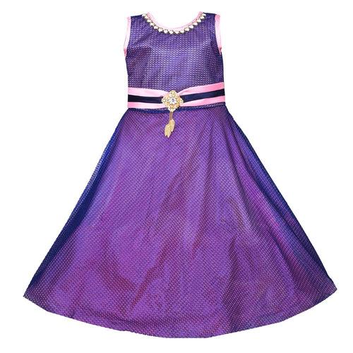 Girls Party Wear Long Dress Gown LF133pnk