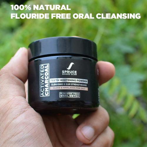 Charcoal Teeth Whitening Powder | Clove & Himalayan Pink Salt