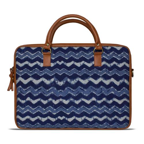 Indigo Canvas Laptop Bag