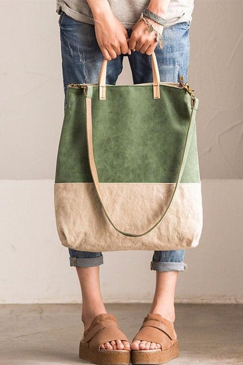 Large Zipper Tote Bag