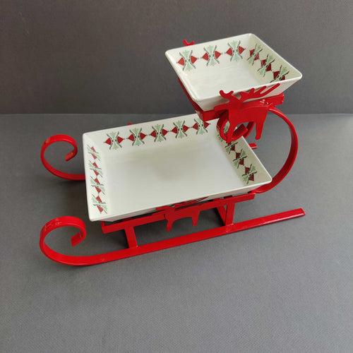 2 tier santa sleigh