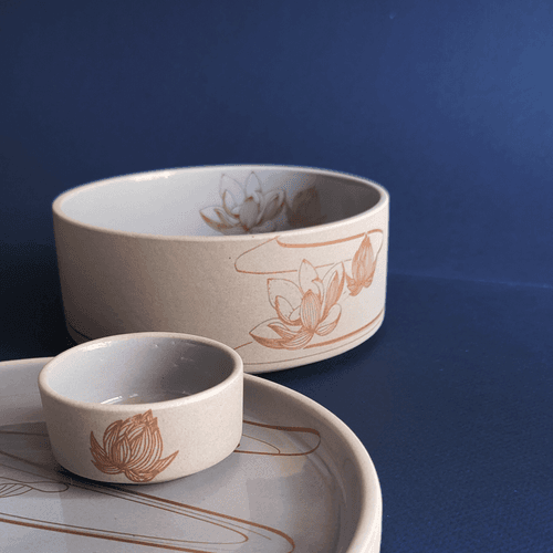 Isles of Indivarā (Stoneware) - Plate & Dip Set