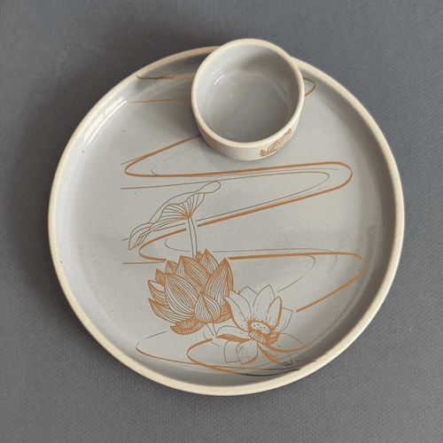 Isles of Indivarā (Stoneware) - Plate & Dip Set