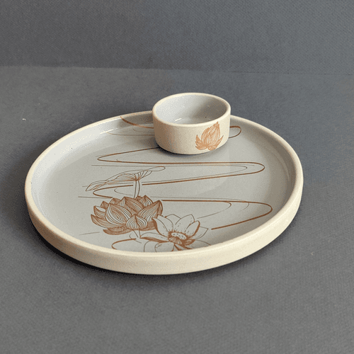 Isles of Indivarā (Stoneware) - Plate & Dip Set