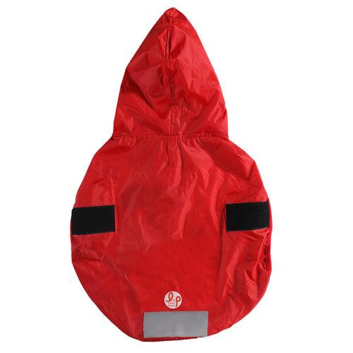 Dog Raincoat - Solid Red