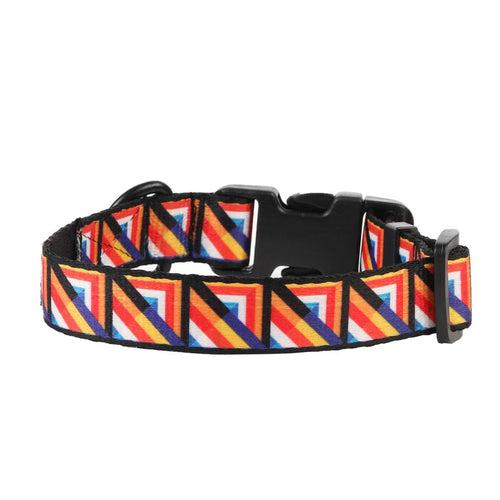 Dog Collar Belt (Multi-coloured) - Geometric Retro