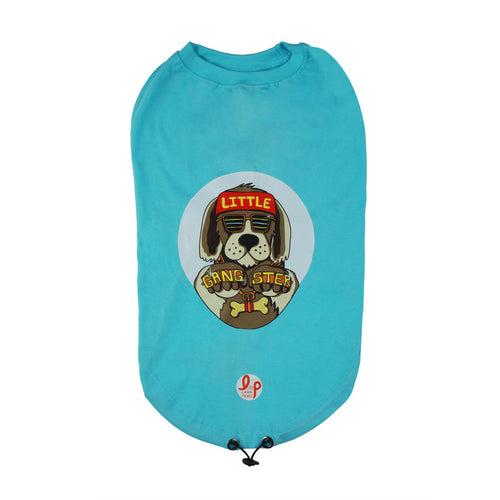 Dog Summer T-shirt - Little Gangster (Blue)