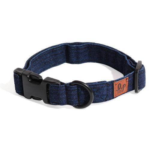 Dog Collar Neck Belt - Mumma's Girl Embroidered Denim