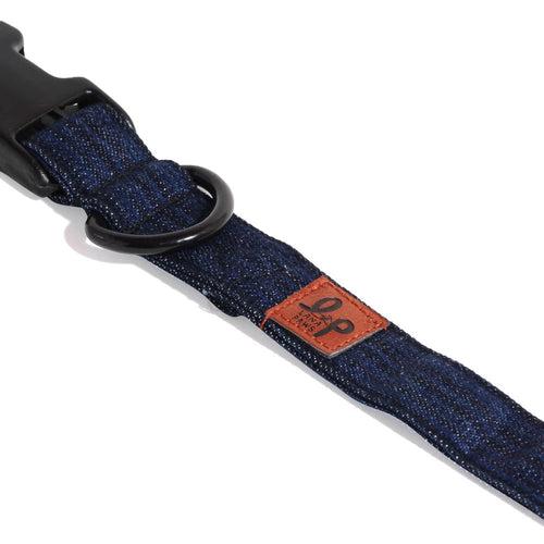 Dog Collar Neck Belt - Mumma's Girl Embroidered Denim