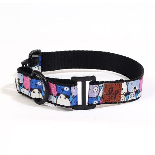 Martingale Dog Collar (Multi-Coloured) - Googly Eyes Blue