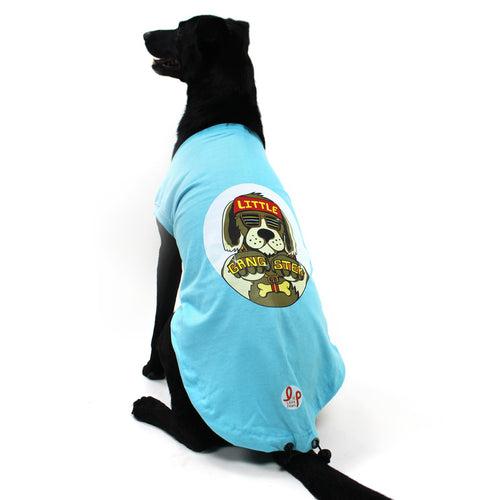 Dog Summer T-shirt - Little Gangster (Blue)