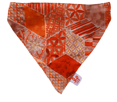 Adjustable Dog Bandana/ Dog Scarf (100% Cotton) - Tangerine