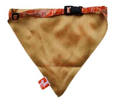 Adjustable Dog Bandana/ Dog Scarf (100% Cotton) - Tangerine