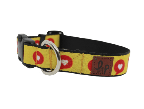 Dog Collar Neck Belt - Sweetheart (Yellow & Red)