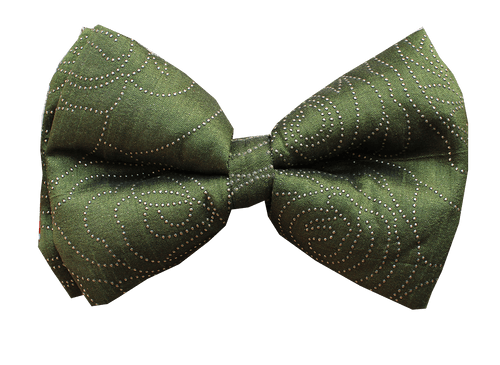 Dog Bowtie - Evergreen Winter/ Christmas (Adjustable)