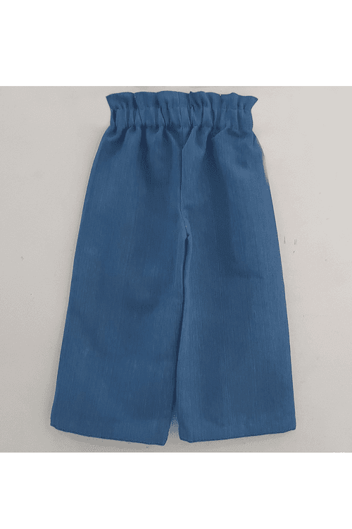 Blue Denim Wide Pants