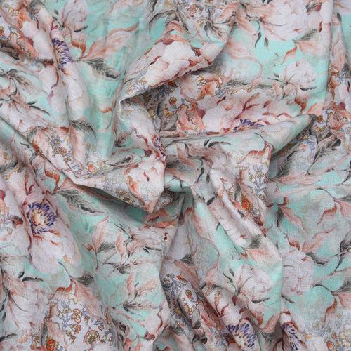 Pista Peony Floral Print Hakoba Fabric