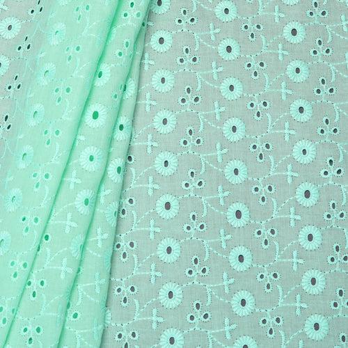 Blue Eyelets Hakoba Fabric