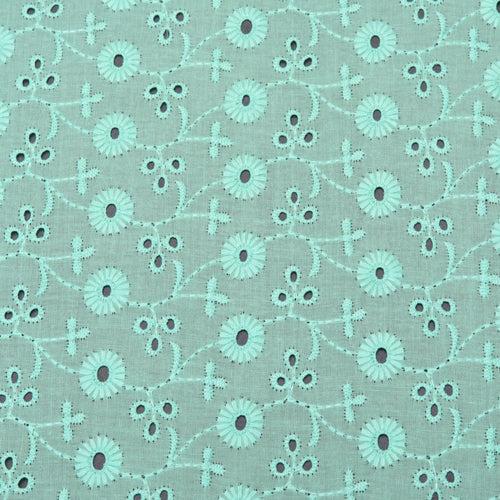 Blue Eyelets Hakoba Fabric