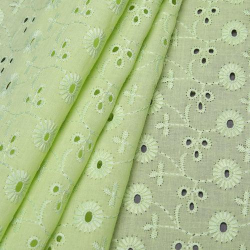 Green Eyelets Hakoba Fabric