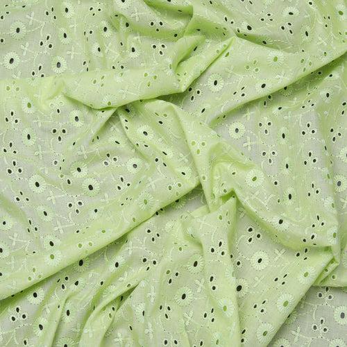 Green Eyelets Hakoba Fabric