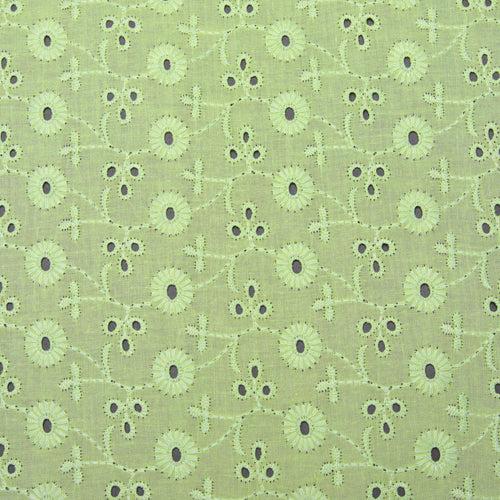 Green Eyelets Hakoba Fabric