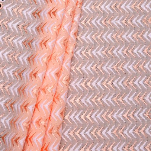 Nubra Peach Hakoba Fabric