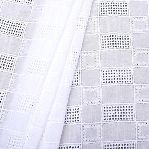 White Box Cutwork Premium Hakoba Fabric