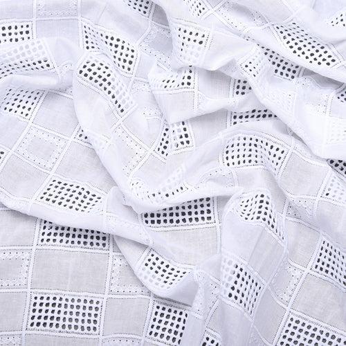 White Box Cutwork Premium Hakoba Fabric